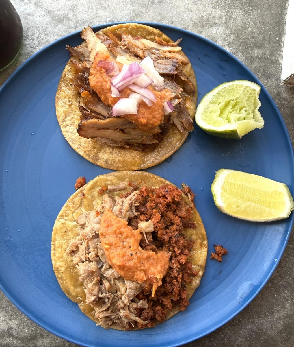 Two of the most popular tacos, Al pastor and Campechano. Both contain pork as the main ingredients.